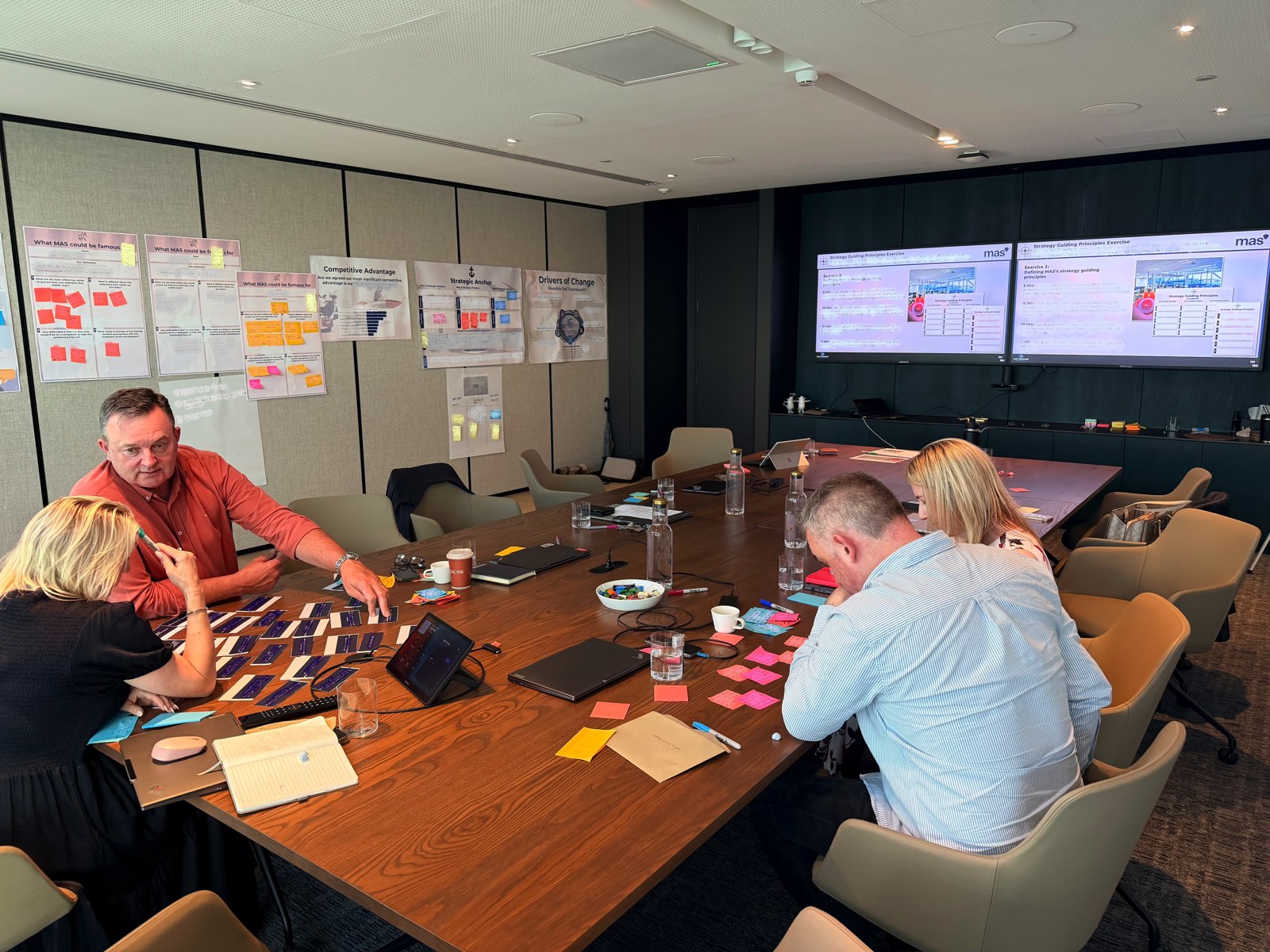 MAS leadership team building and aligning around their strategic compass